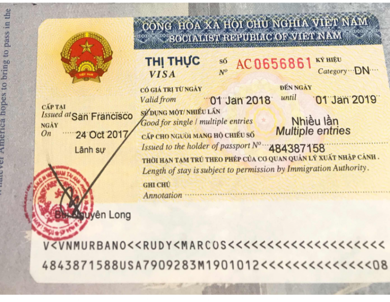 How Much Does It Cost For One Year Multiple Entry Visa To Vietnam ...